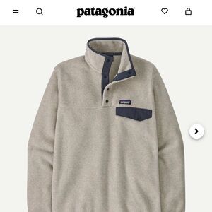 Patsgonia Men's Lightweight Synchilla Snap-T Fleece Pullover (LARGE)